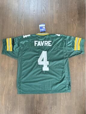 Green Bay Packers Brett Favre #4 NFL Jersey Reebok Size 54 NWT SEWN Vintage 🔥🔥
